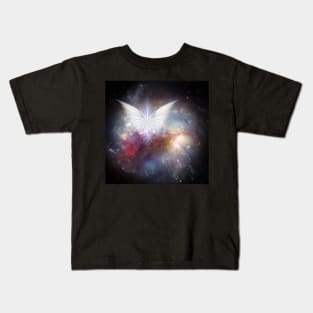 Wings of Angel in Vivid Space Kids T-Shirt